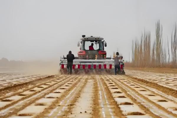 棉花施肥覆膜播种机怎么使用，作业时要挂1-2挡