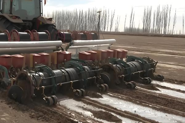 棉花施肥覆膜播种机怎么使用，作业时要挂1-2挡