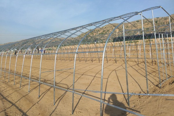 大棚骨架怎么搭建,建在背风向阳处有利于保温