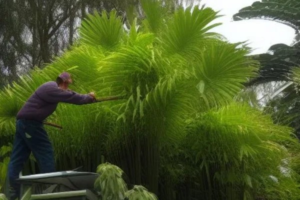 散尾葵叶子发黄的防治方法，生长期间需经常往叶片周围喷水